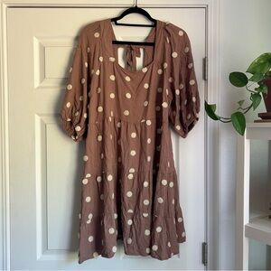 Perch by Blu Pepper polka dot babydoll dress size 1x